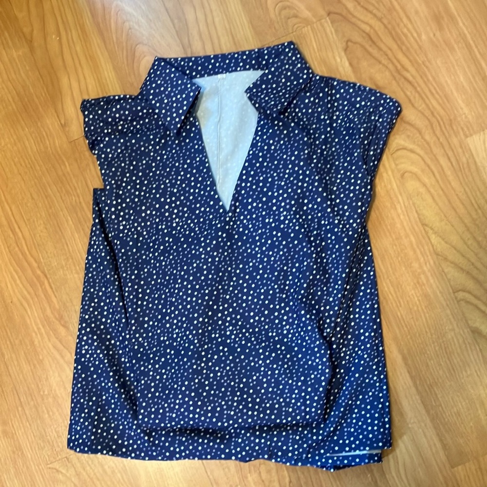 Blue and White Short Sleeve Maxi Dress XXL NWT